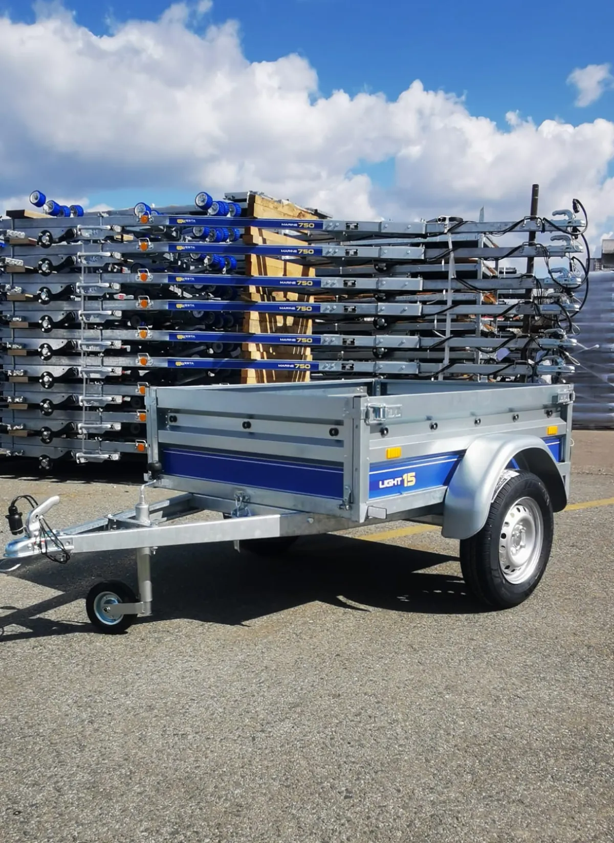 Remorca VESTA 15A /450 Kg   (pentru Auto 1.0-1.4 sau ATV)
